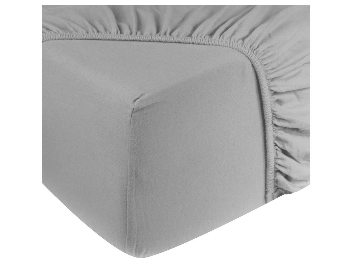 DoubleDry Jersey 160 x 200 cm hoeslaken - Light grey