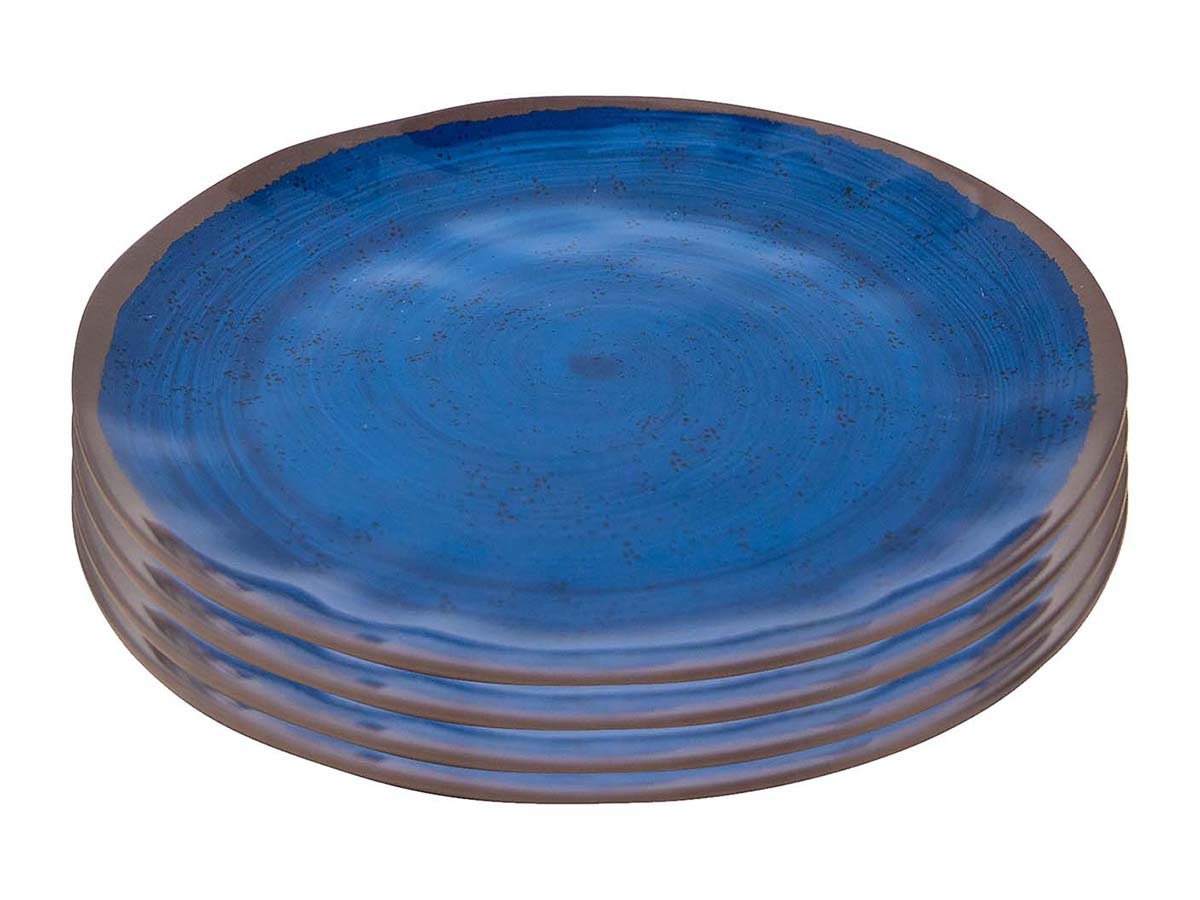 Bo-Camp Halo set van 4 melamine ontbijtborden - Blue