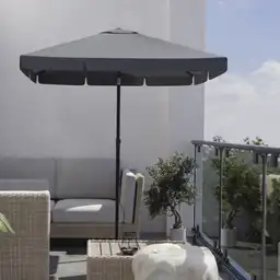 LifeGoods 200 x 125 cm parasol met hoes - Dark Grey