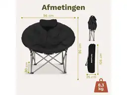 TRVLMORE Comfort Moon XL campingstoel - Black