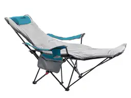Skandika Toras relaxstoel met voetensteun en kussen - Blue
