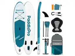 LifeGoods Allround Compact SUP Board met zitje - Deep Aqua