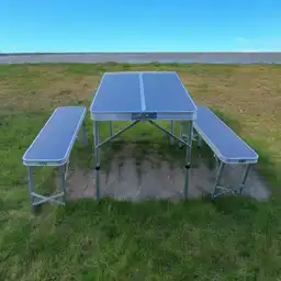 Hem picknicktafel opvouwbaar met 2 banken