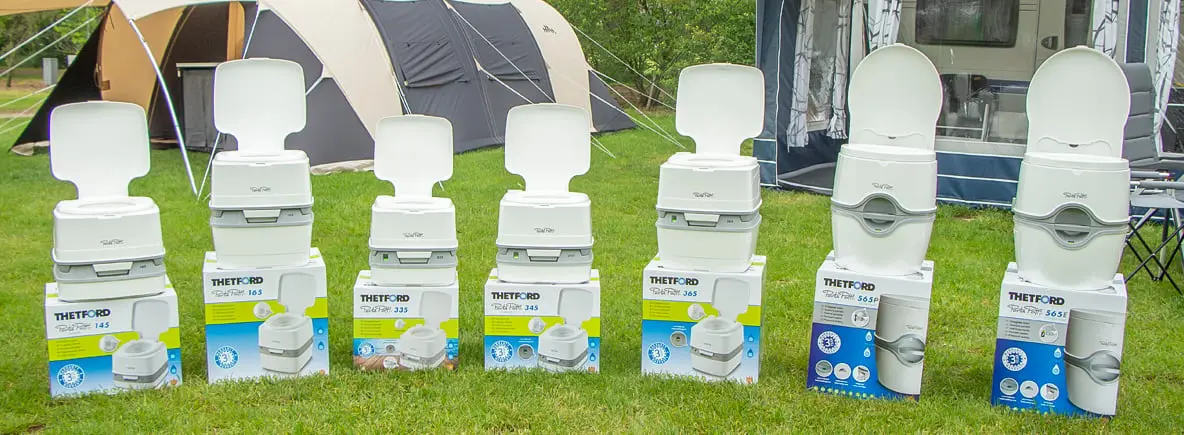 Welke Thetford chemische toiletten zijn er?
