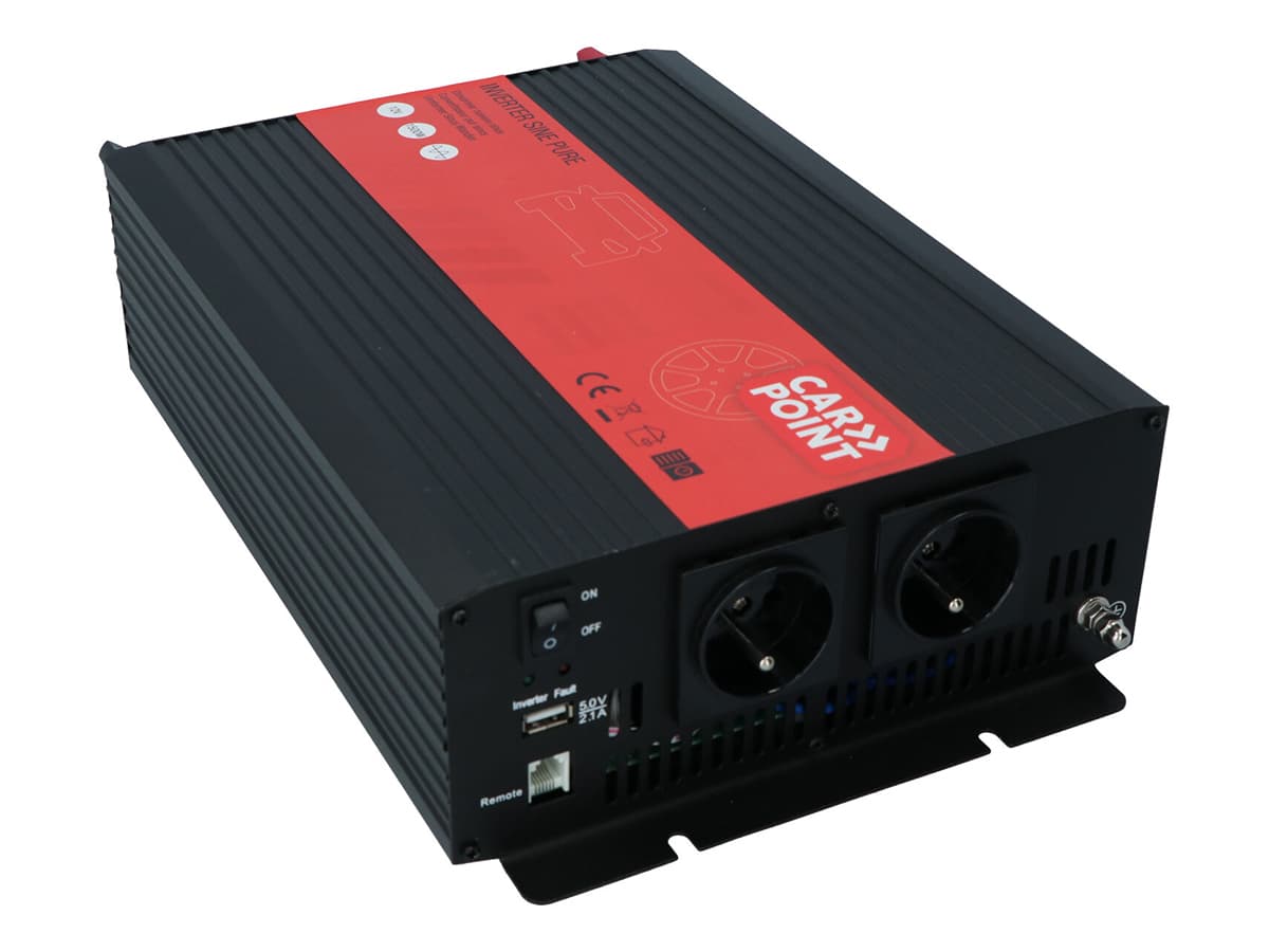 Carpoint 12V>230V Frans Pure Sinus Omvormer - 1500 Watt