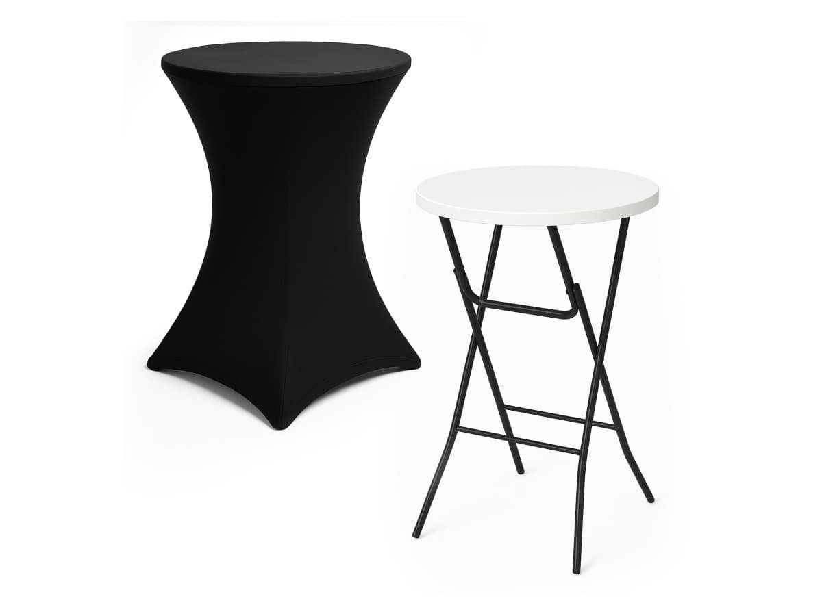 Brixy 80 x 110 cm inklapbare statafel met rok - White
