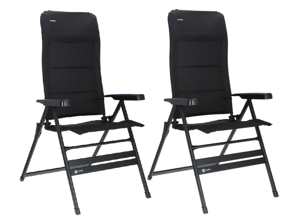 Travellife Festo XL set van 2 standenstoelen - Graphite Black