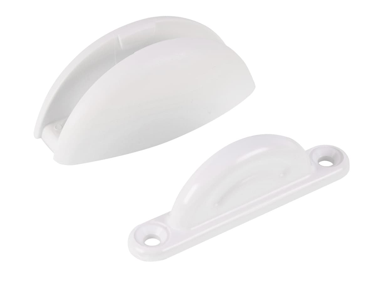 Plopp deurvanger - cremé/white