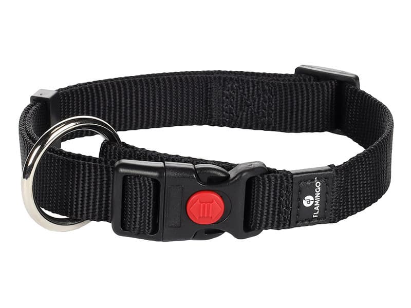 Flamingo Ziggi Black halsband - XS