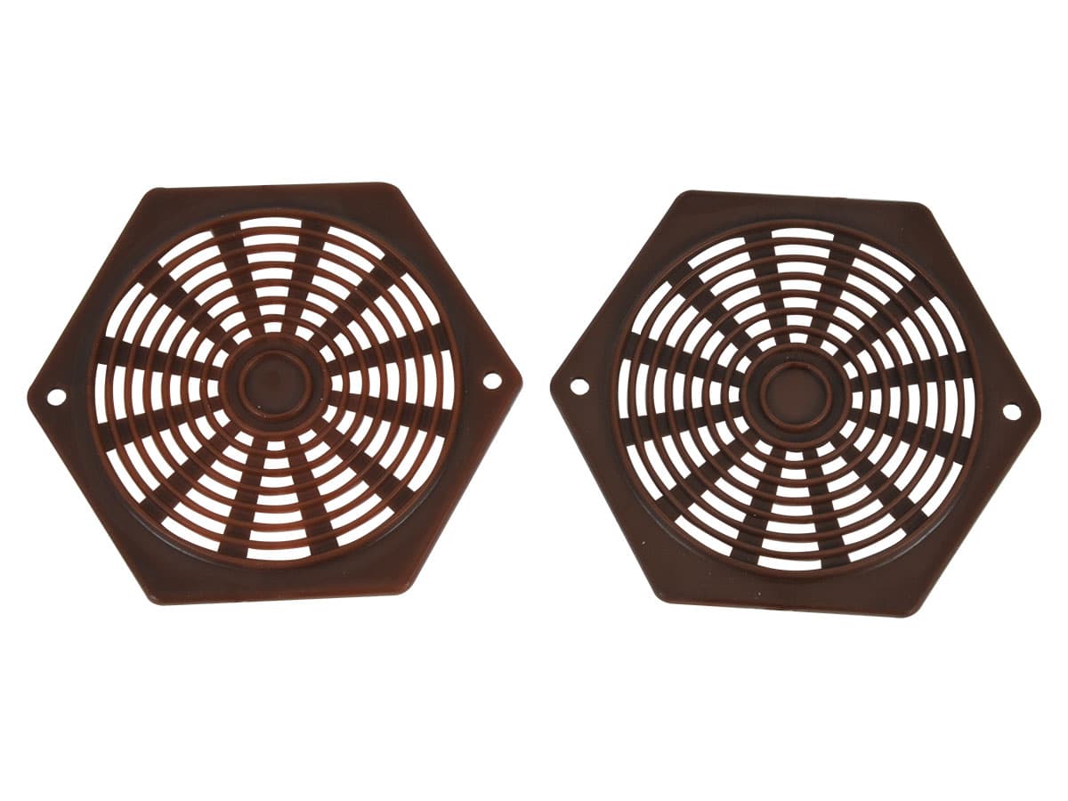 Fjord zeskant ventilatieroosters - brown