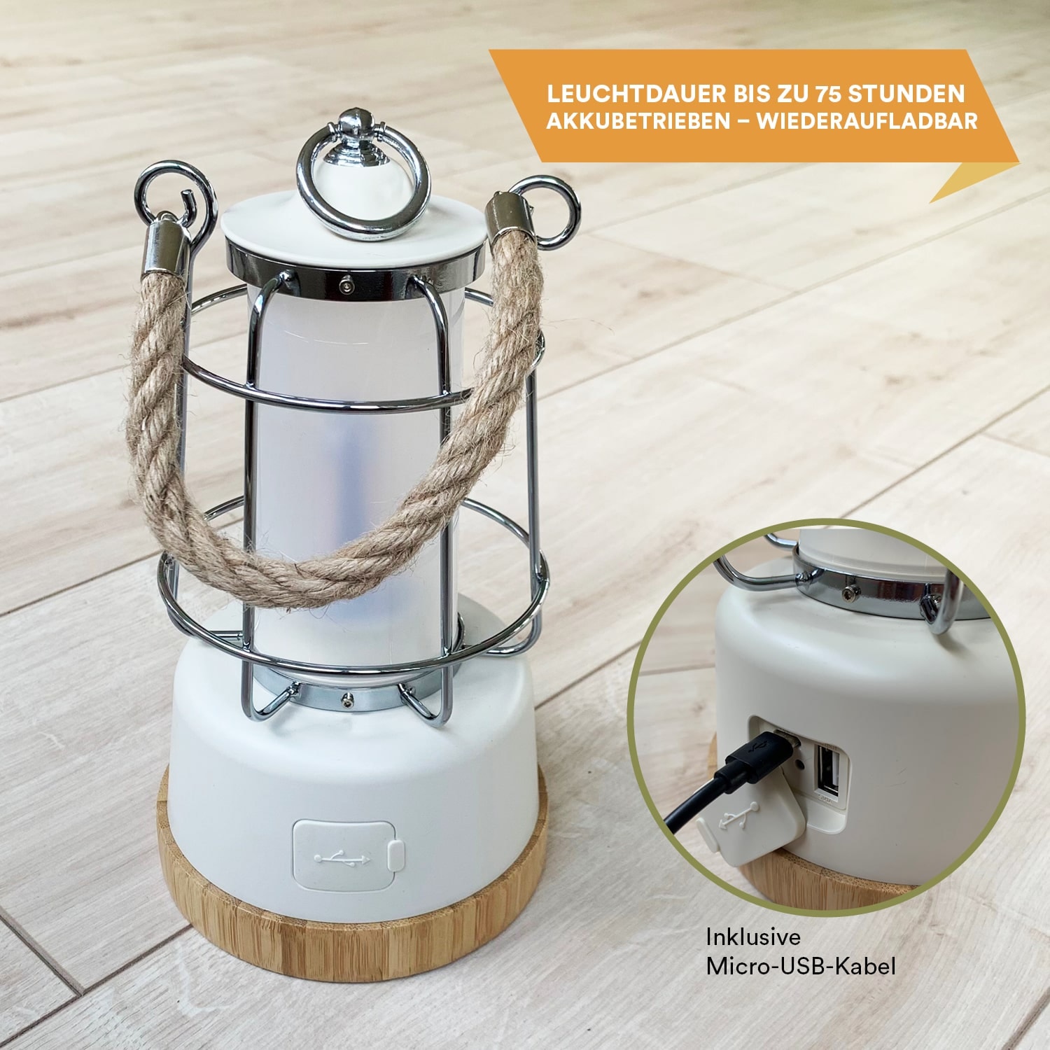 Skandika Kiruna campinglamp - white