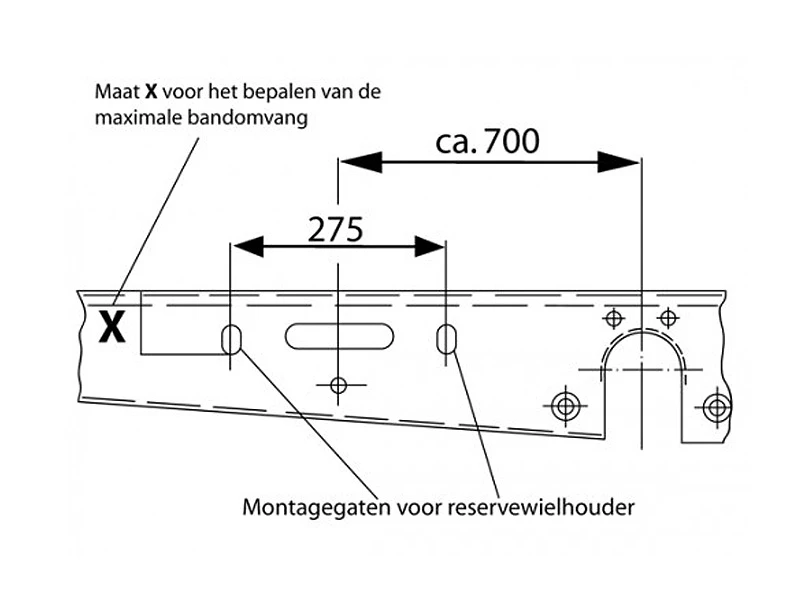 AL-KO type E reservewielhouder