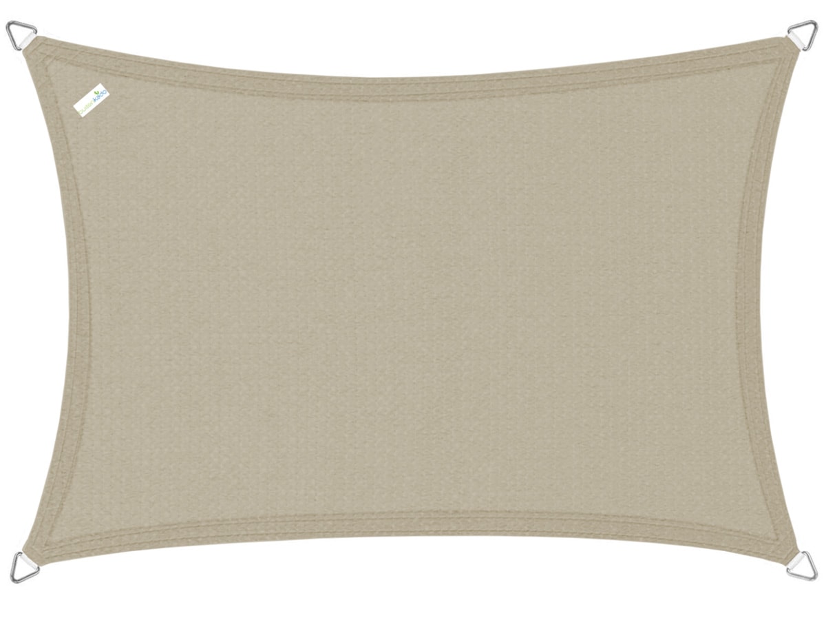 Buitenkado 4x7 taupe hpde waterdoorlatend schaduwdoek