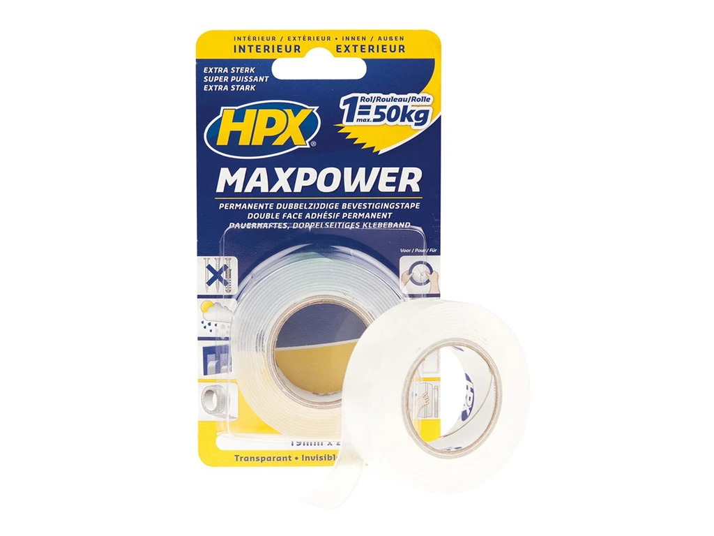 HPX Maxpower dubbelzijdig tape - Obelink.nl