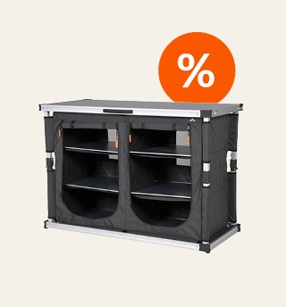 opvouwbare opbergkast grijs met 6 schappen en dubbele deur