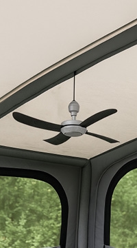 plafondventilator in overkapping