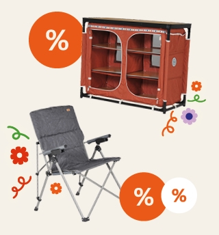 Campingmeubelen met korting