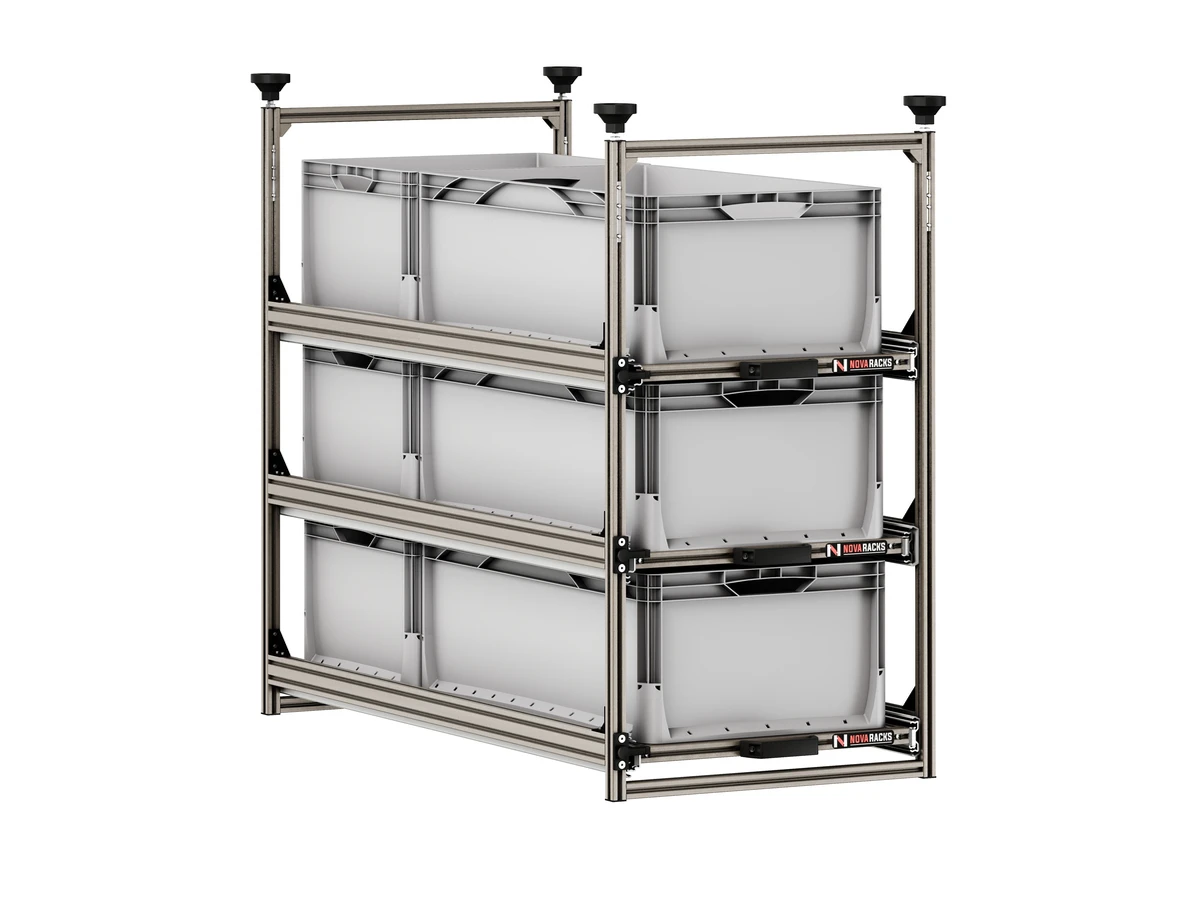 Nova Racks Serie M 3 Levels schuifopbergsysteem - 40x90x112 cm