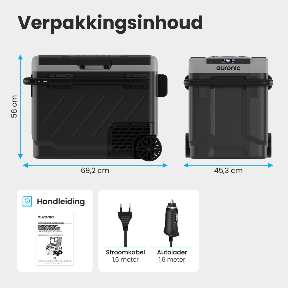 Auronic compressor koelbox - 58 liter