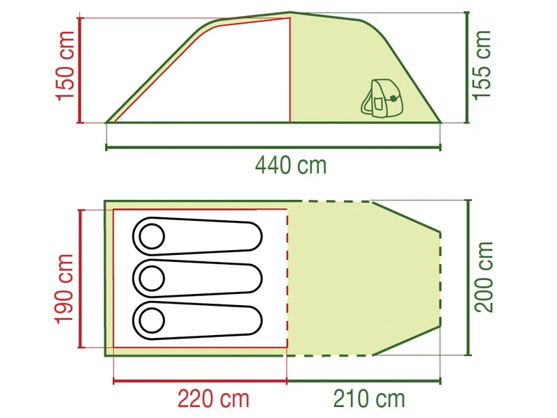 Coleman Coastline 3 plus tunneltent