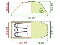 Coleman Coastline 3 plus tunneltent