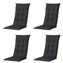 Madison Basic black Tuinstoelkussen - Set van 4