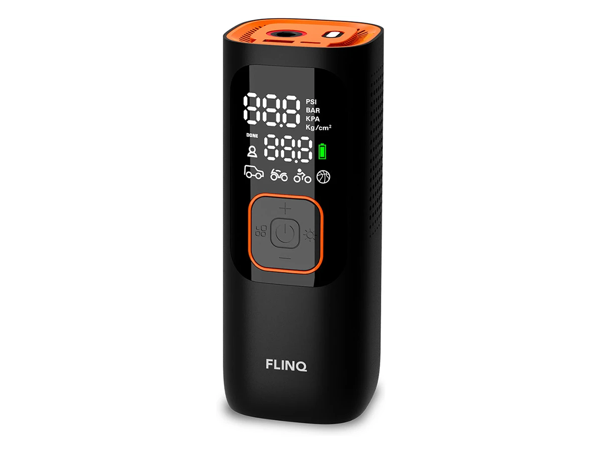 FlinQ draagbare luchtcompressor - Black/Orange
