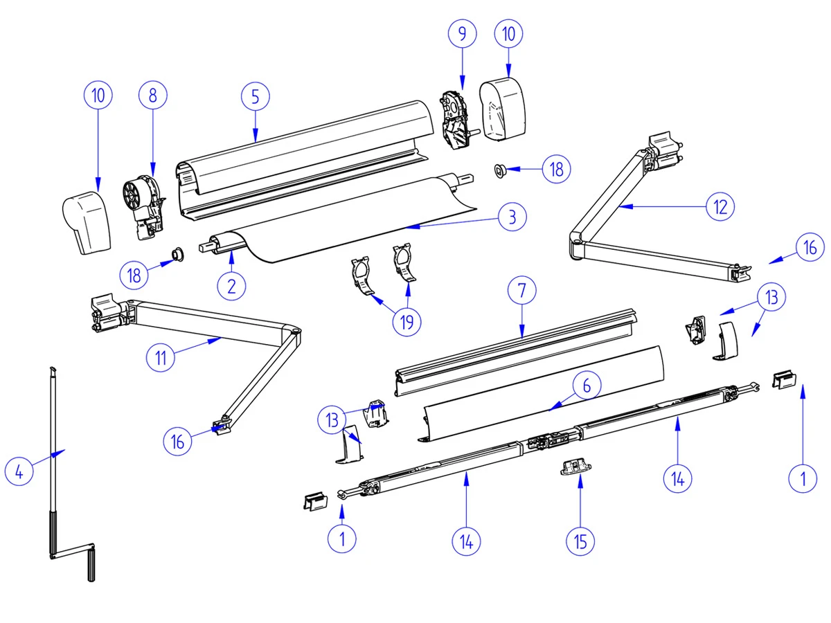 Thule Omnistor knikarm links 5102