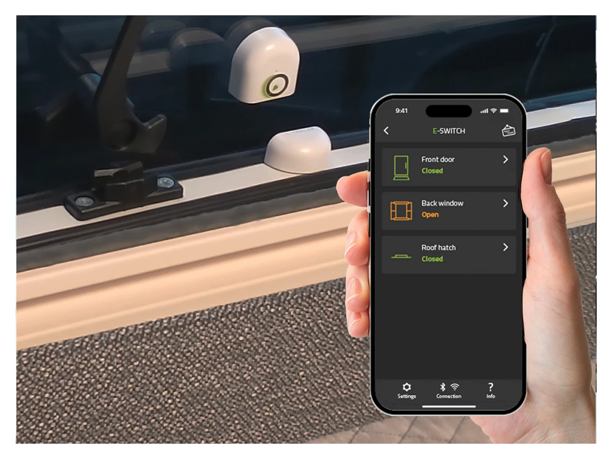 E-Trailer caravan pakket met E-Load, E-Pressure en E-Switch modules