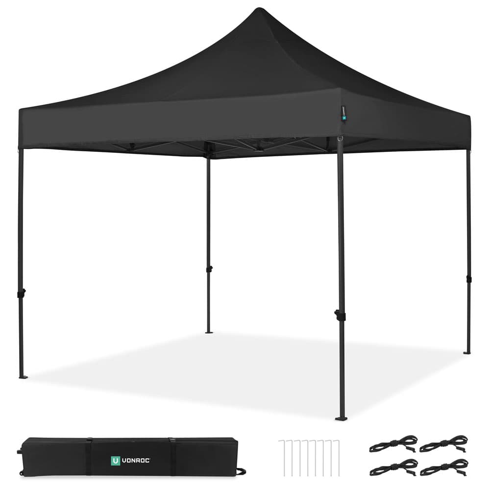 VONROC Premium 3x3m easy-up partytent - Black