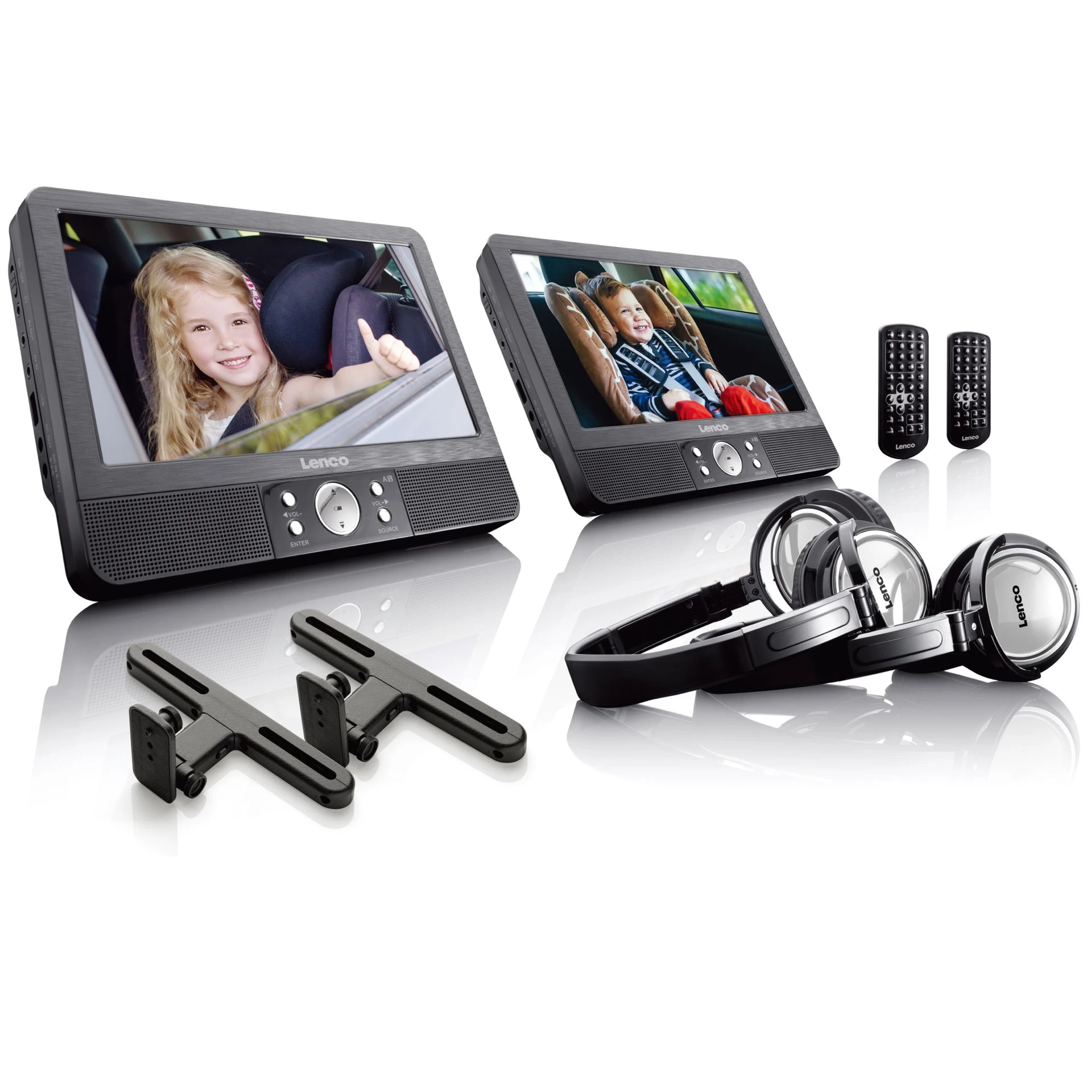 Lenco DVP-940 set van 2 9" draagbare DVD-spelers