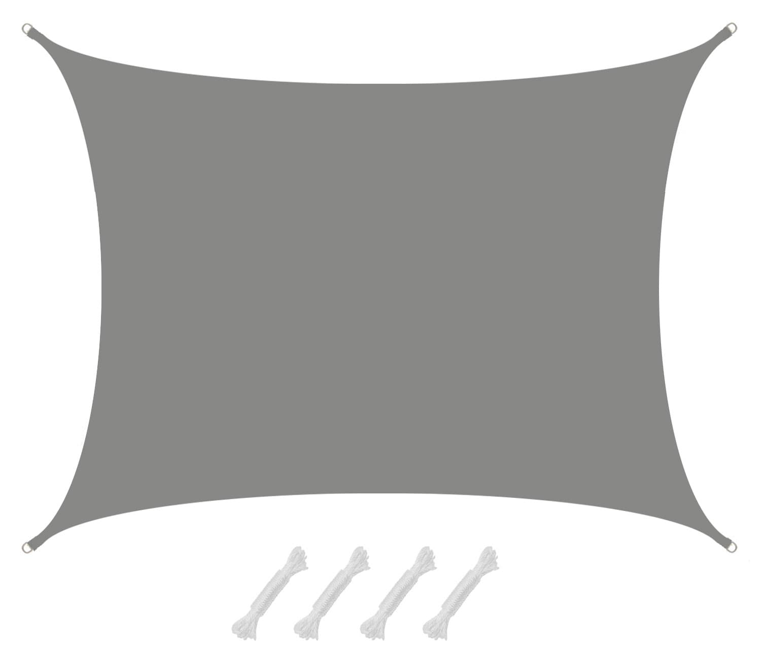 AMANKA 6x5m grijs Polyester waterdicht schaduwdoek