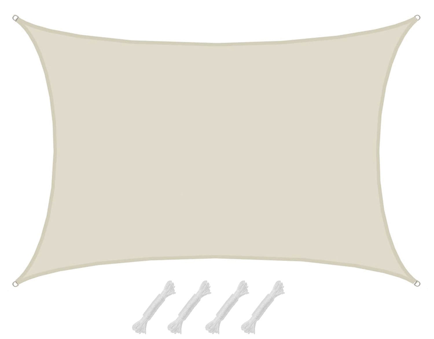 AMANKA 6x4m beige Polyester waterdicht schaduwdoek