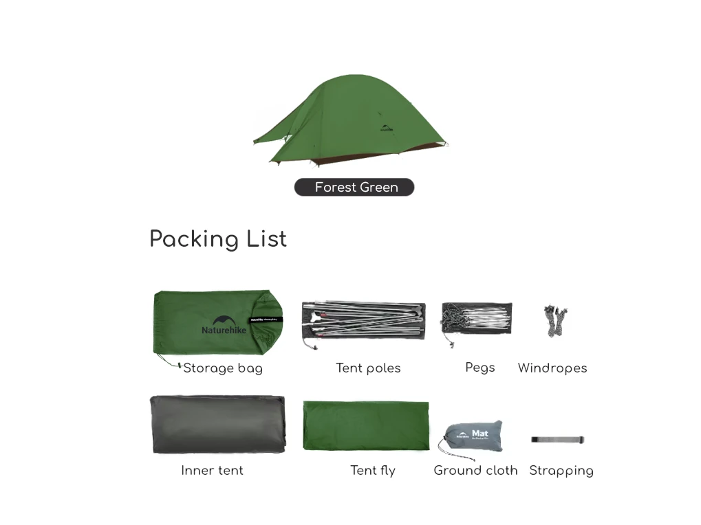 Naturehike Cloud Up 2 PRO tent - Green
