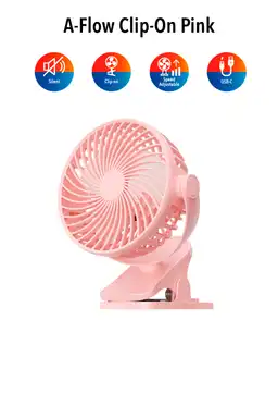 Fullcomfort A-Flow Clip-on Mini USB ventilator - Pink