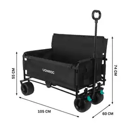 Vonroc 120 kg bolderkar met zitfunctie