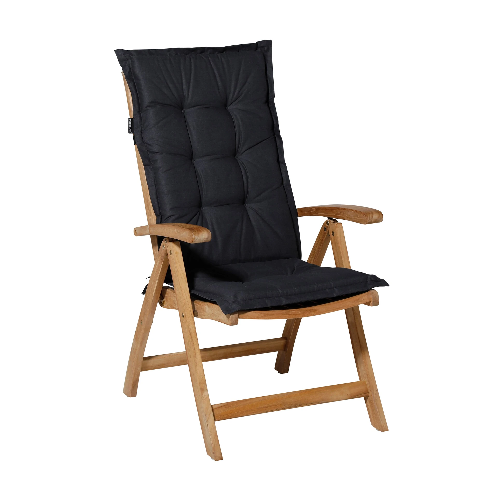 Madison Basic black Tuinstoelkussen - Set van 4