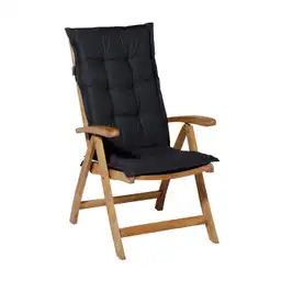 Madison Basic black Tuinstoelkussen - Set van 4