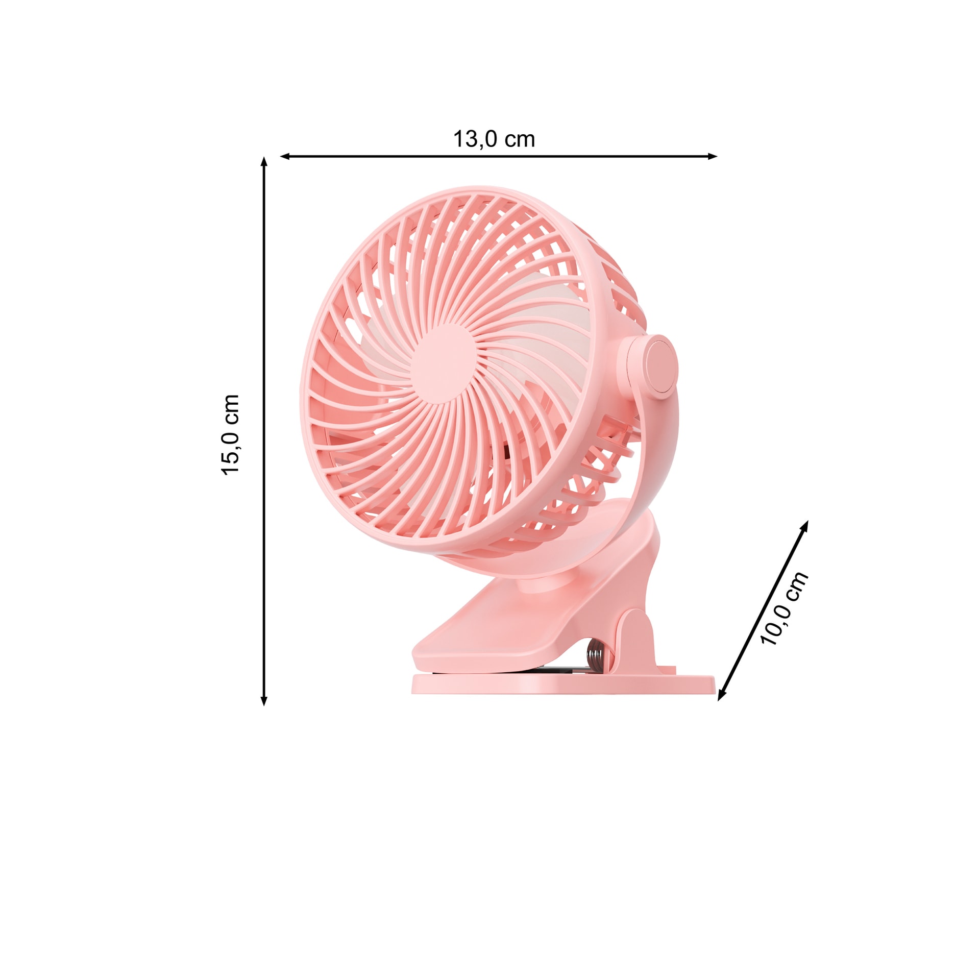 Fullcomfort A-Flow Clip-on Mini USB ventilator - Pink