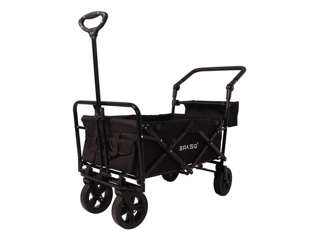 BRASQ 108 liter opvouwbare bolderkar - Black