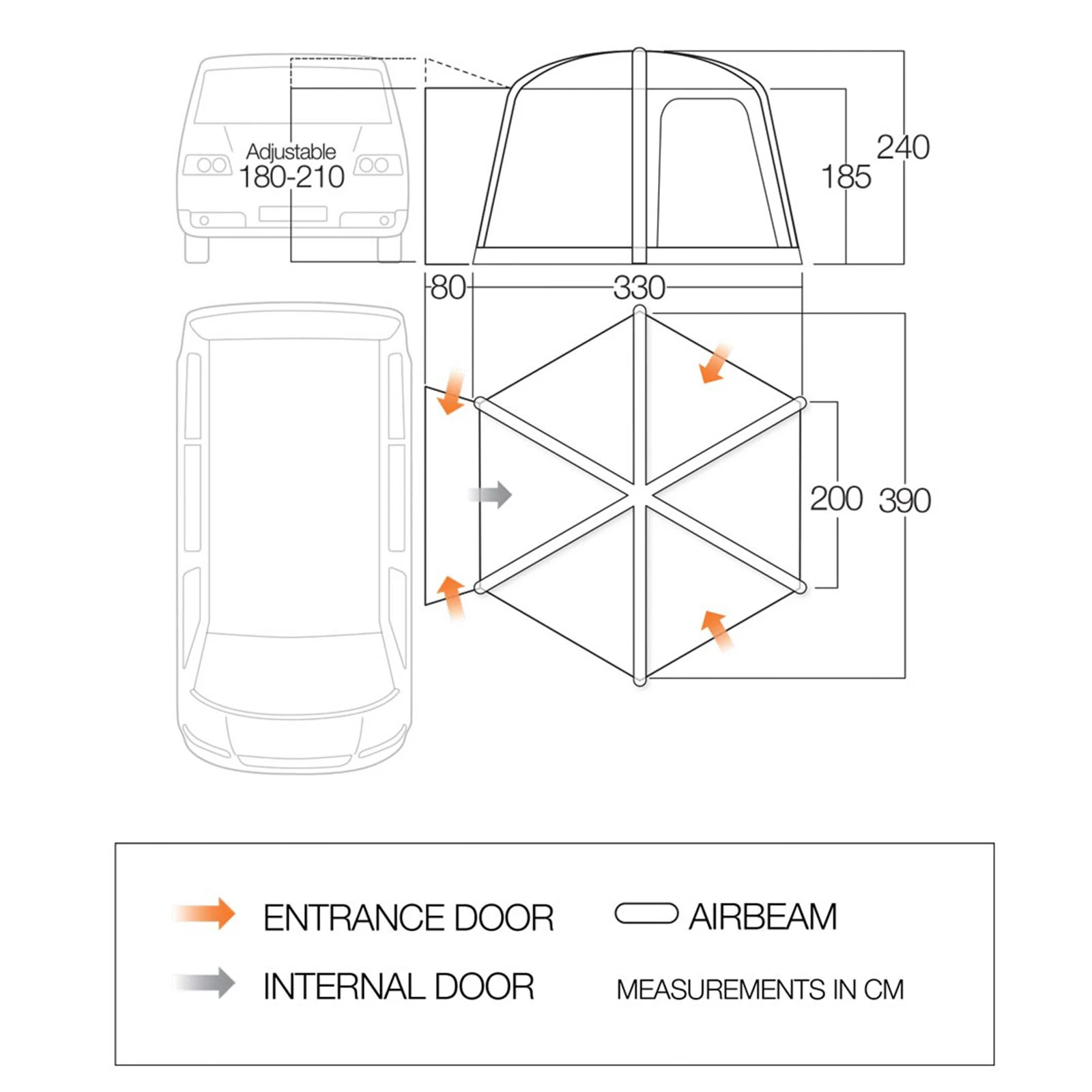 Vango Airhub Hexaway II Low bustent