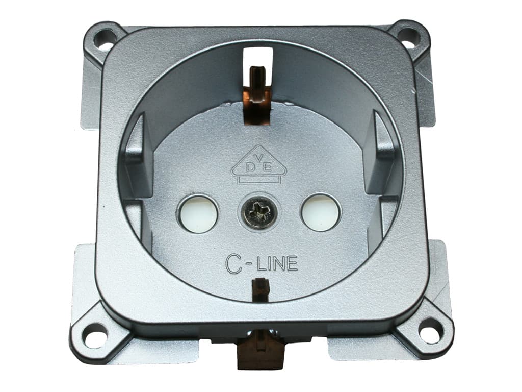 HABA C-line wandcontactdoos - silver