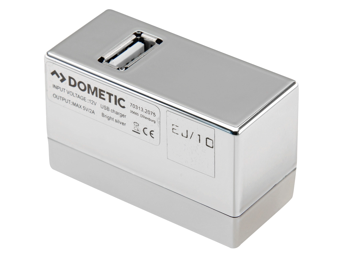 BBA Dometic USB oplaadadapter voor rail - chrome