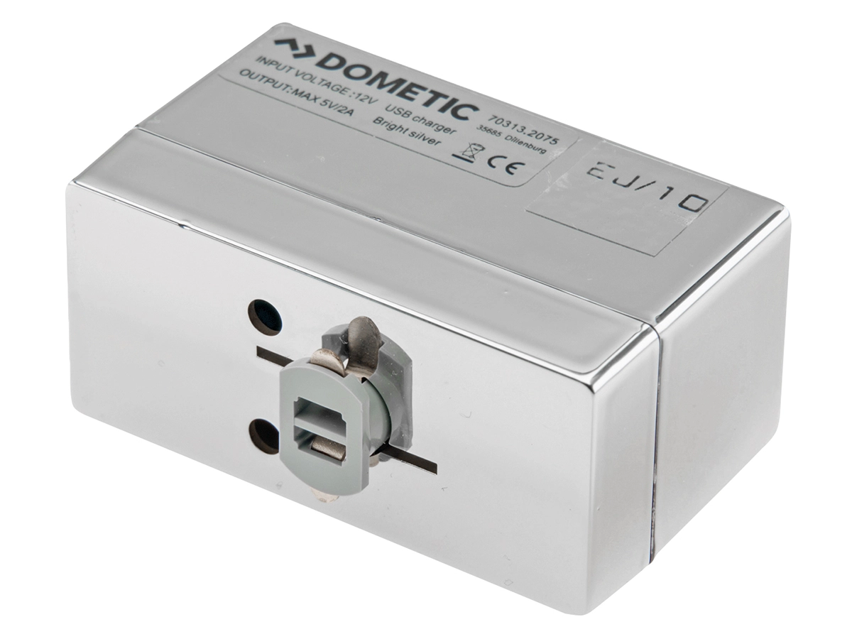 BBA Dometic USB oplaadadapter voor rail - chrome