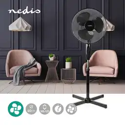Nedis FNST14CBK40 Staande Ventilator - Black