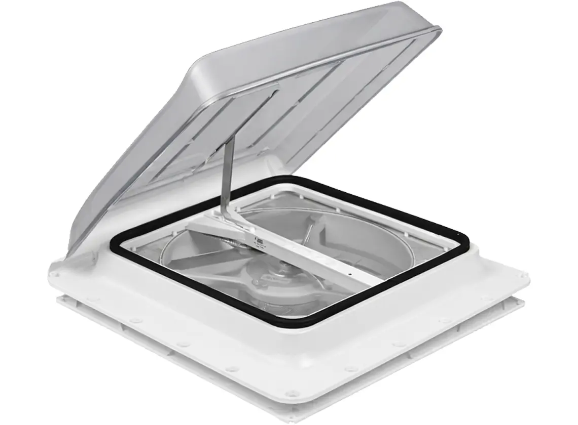 Fiamma Turbo Vent 40 x 40 dakluik met ventilator - transparent