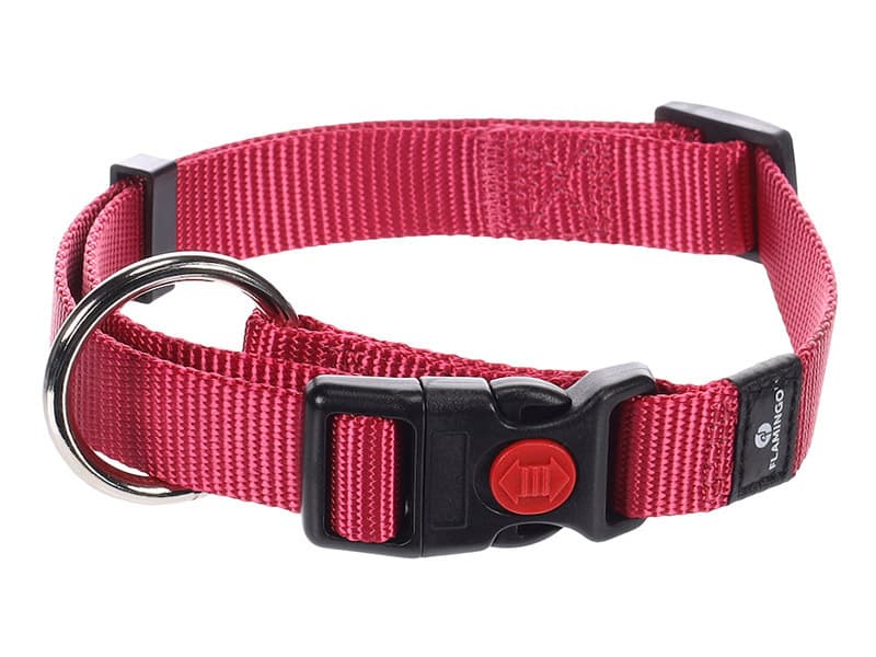 Flamingo Ziggi Cherry Red halsband - M