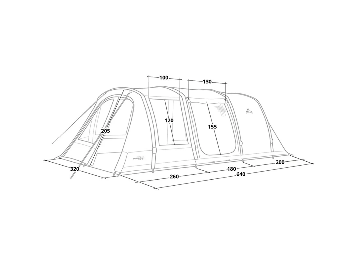 Obelink Hudson 4 TC Easy Air tunneltent