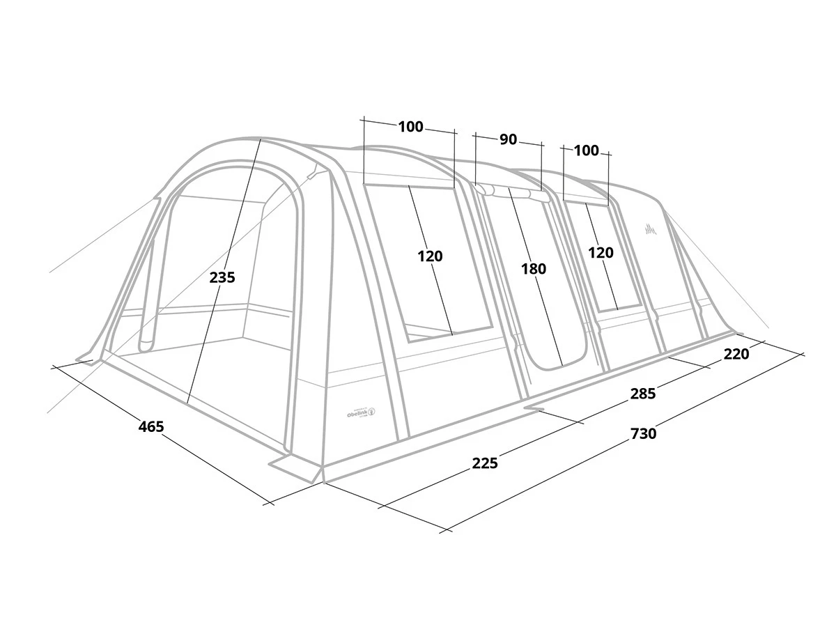 Obelink Hudson 6 TC Easy Air tunneltent