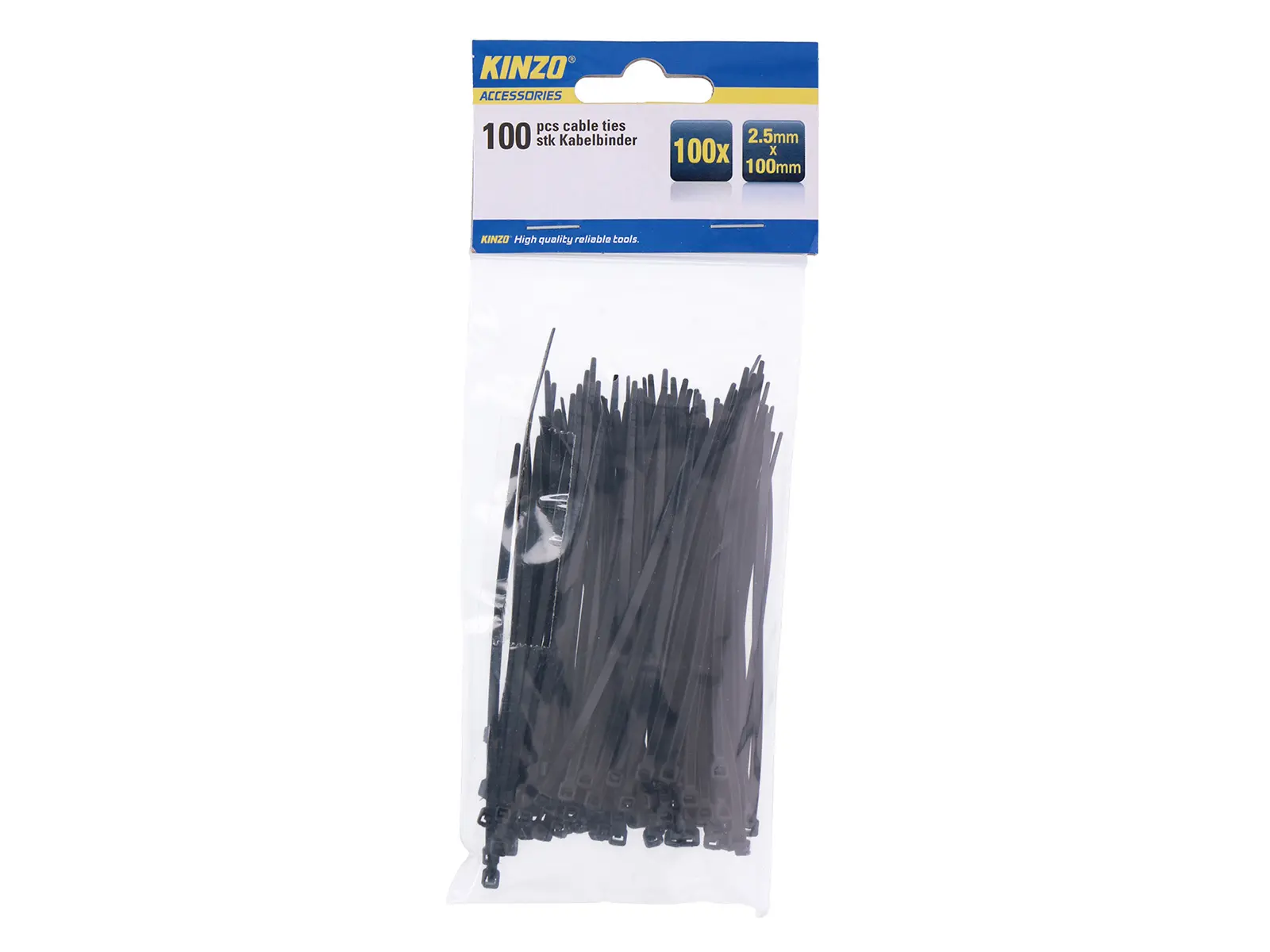 Kinzo 100x stuks tyraps - 2,5 x 100 mm